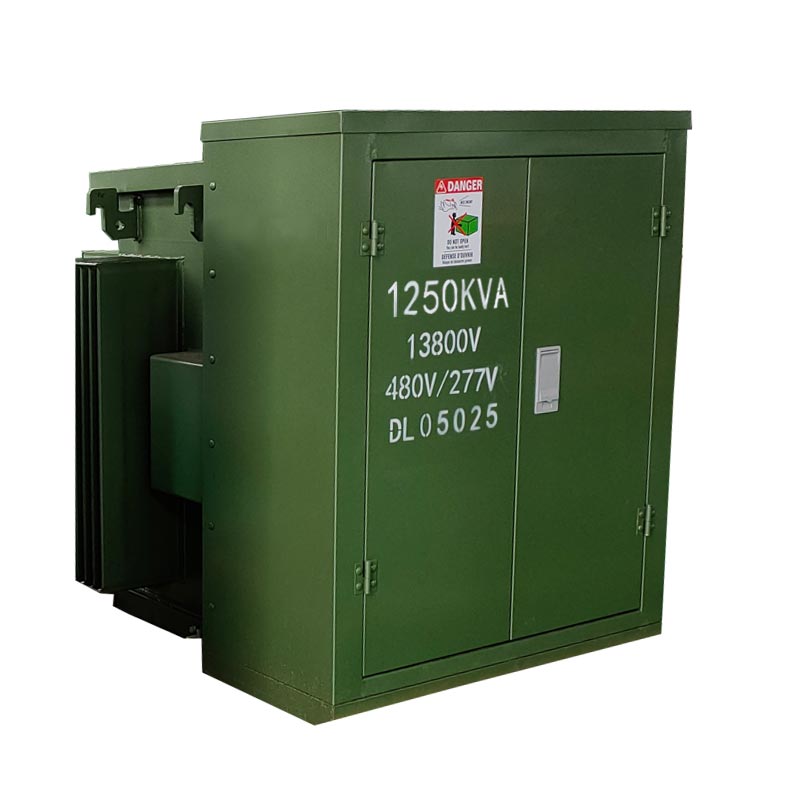 Trifazis trinkelėmis montuojamas transformatorius